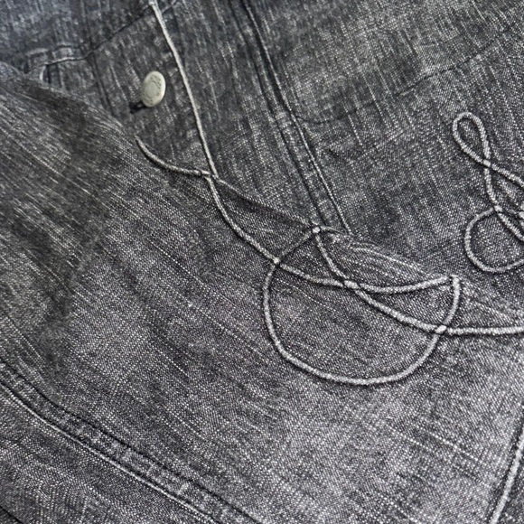 Chico's Black Jean Jacket Classic Cropped Design - Picture 10 of 11